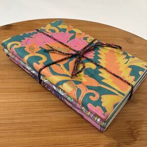 Blank Notebooks 3 Pack Floral Gold World Market Blank Pages 4" x 6"